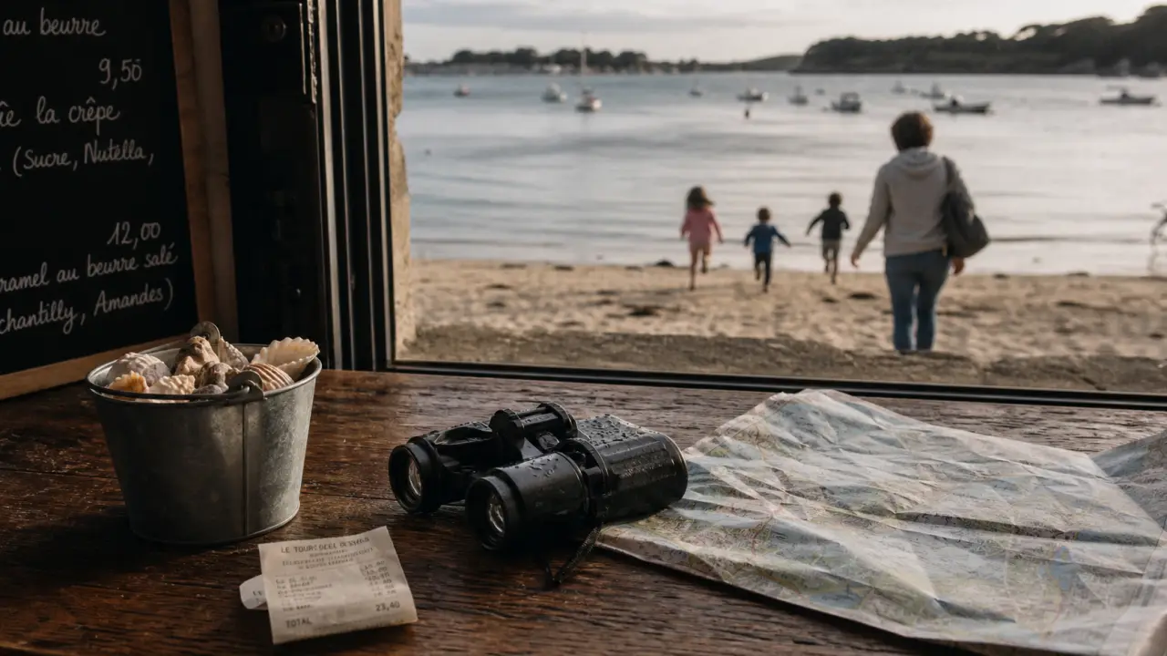 Activités enfants morbihan : enfants à la plage du Golfe du Morbihan
