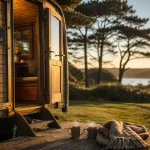 Balade en roulotte Morbihan : nuit en roulotte bois au vert, confort