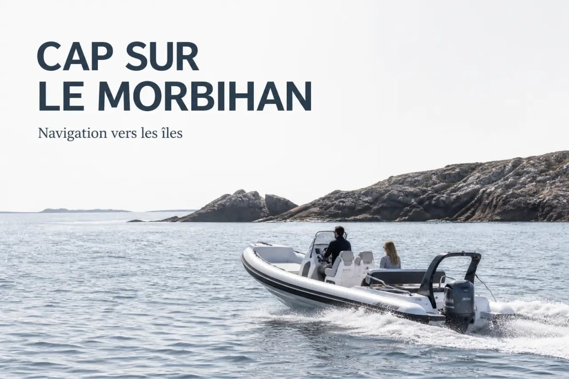 Explorer les côtes du Morbihan en louant un bateau, navigation vers une île du Morbihan sur mer ouverte
