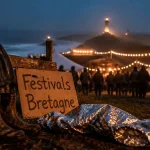 Festivals en Bretagne : scène de festival en Bretagne, vue au ras du sol