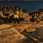 Fête de la bretagne 2025 : place bretonne en soirée, sonneurs et cercle de danse