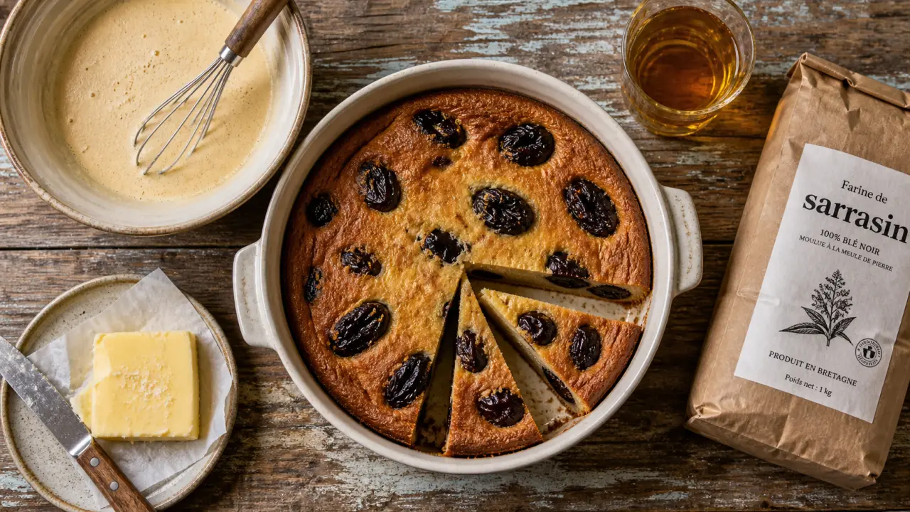 Recette bretonne : far aux pruneaux, beurre salé
