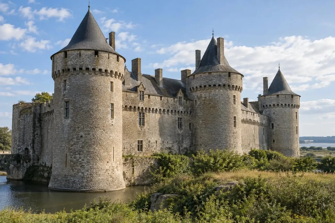 Liste des châteaux du Morbihan : vue du château de Suscinio à Sarzeau