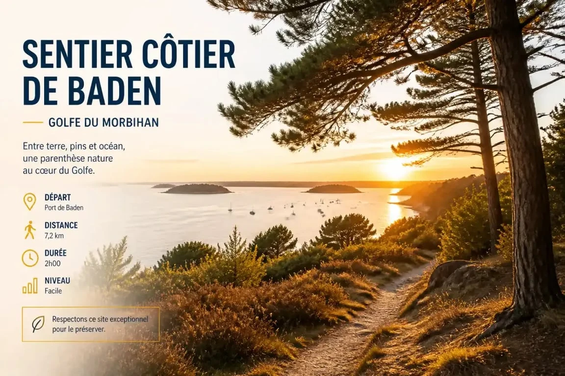 Sentier côtier de Baden, randonnée nature incontournable dans le Golfe du Morbihan
