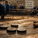 Jeu breton en Bretagne : palet, quilles et gouren sur une aire de concours