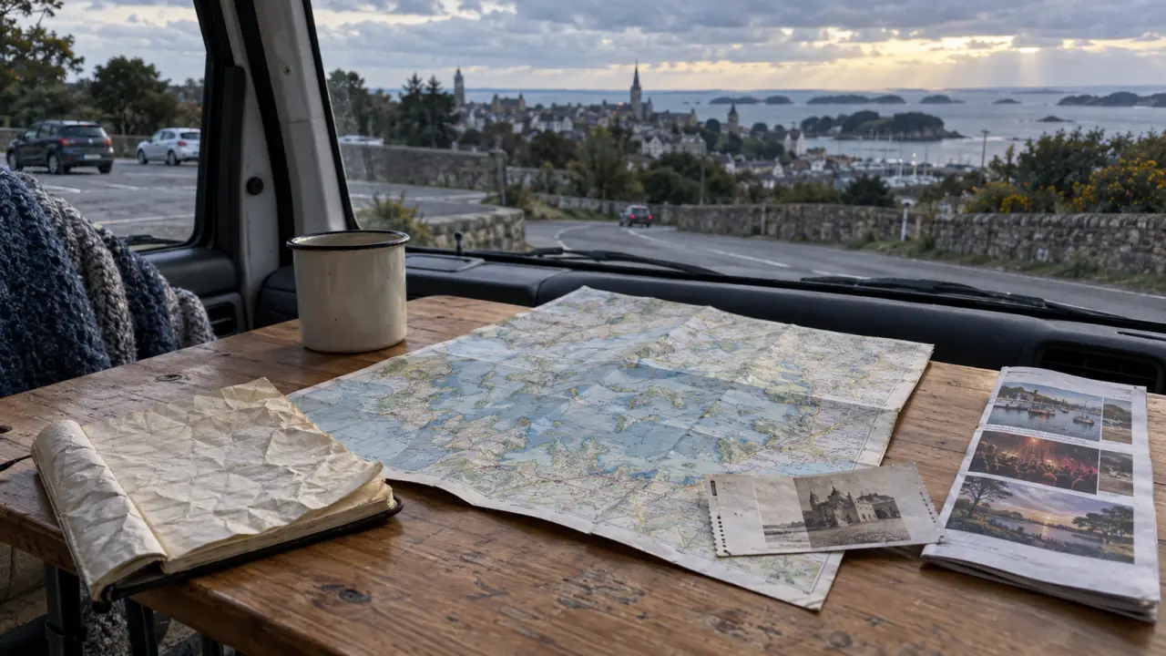 Que faire aujourd'hui morbihan : carnet et carte du Golfe du Morbihan vers Vannes
