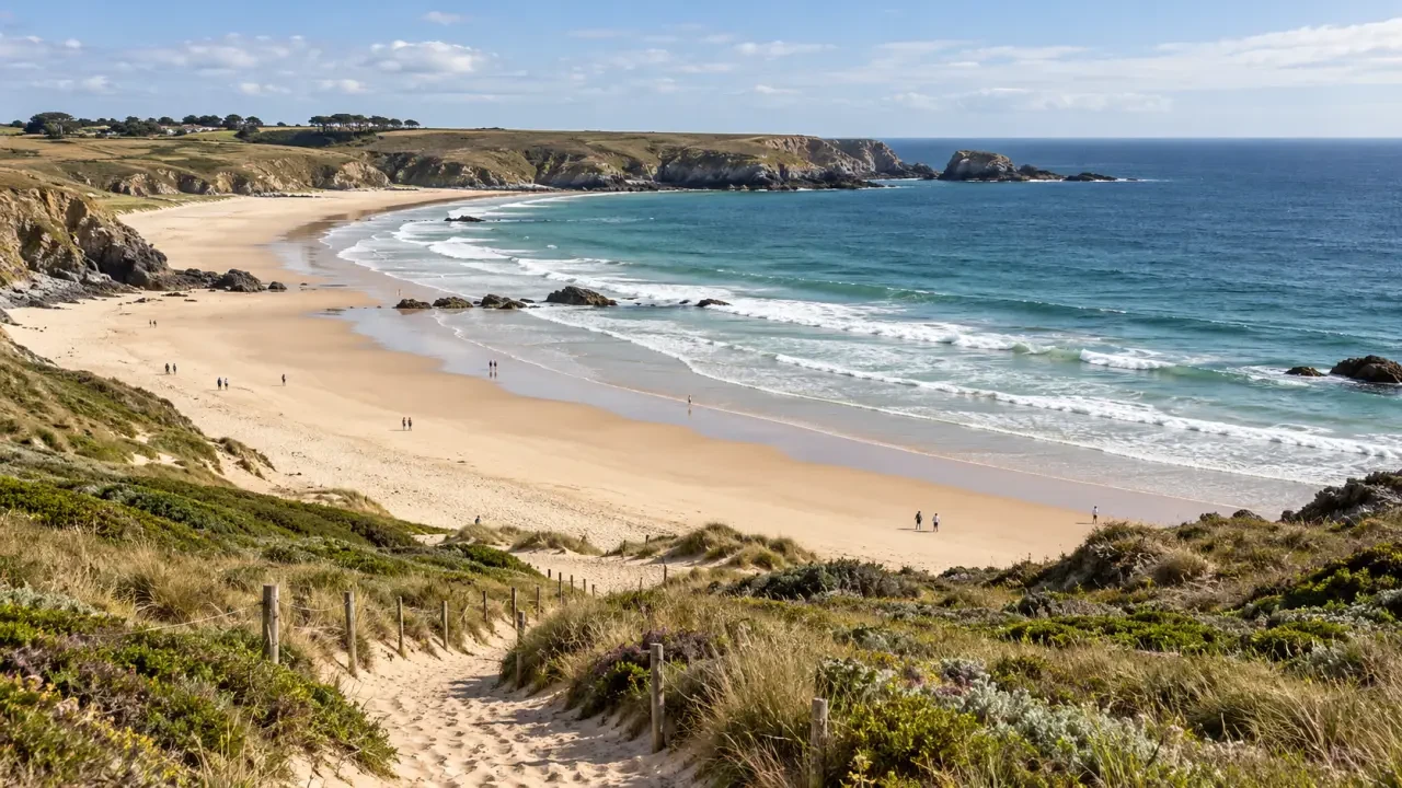 Plages Morbihan baignade aux Grands Sables de Belle-Île-en-Mer
