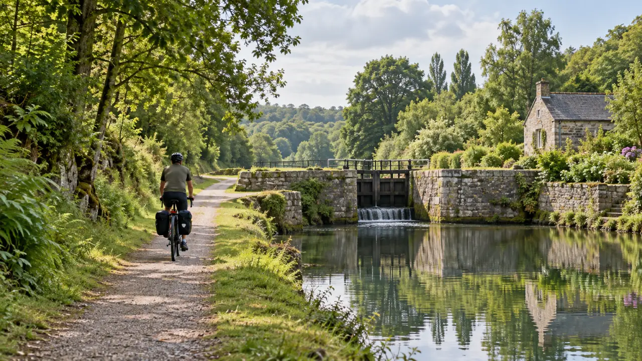 Découvrir le Morbihan intérieur à vélo sur le chemin de halage du canal de Nantes à Brest