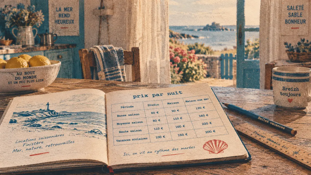 Location saisonnière Bretagne : prix par nuit, maison avec vue mer