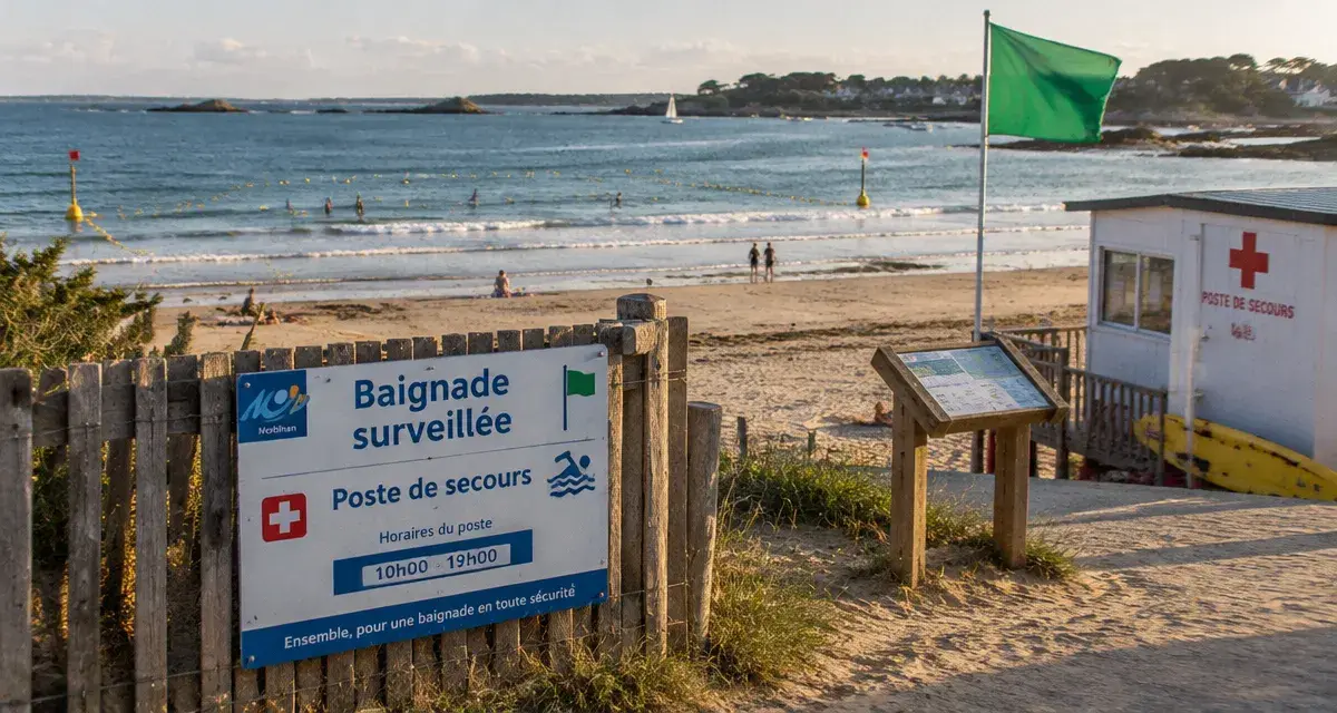 Ouverture des plages morbihan : baignade surveillée sur la plage