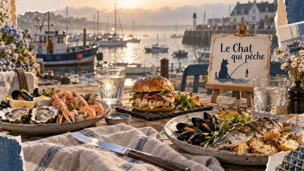 Restaurants etel morbihan : poissons et fruits de mer au « Chat qui pêche » à Étel